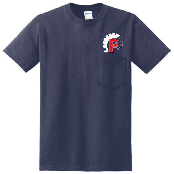 Pembroke Logo - DryBlend ® 50 Cotton/50 Poly Pocket T Shirt Thumbnail