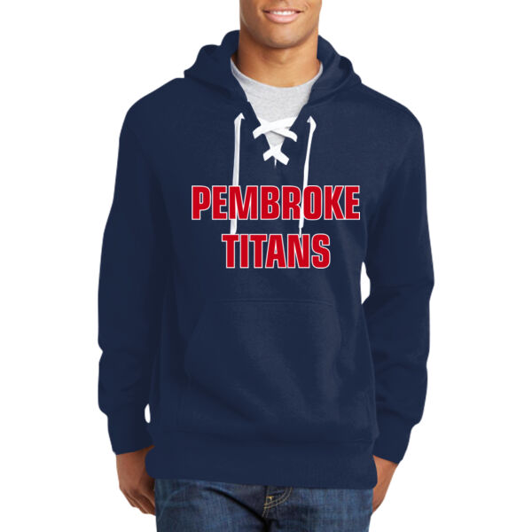 Pembroke Titans - Lace Up Pullover Hooded Sweatshirt Thumbnail