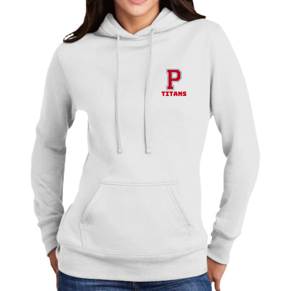 P Logo w Titans - ® Ladies Core Fleece Pullover Hooded Sweatshirt Thumbnail