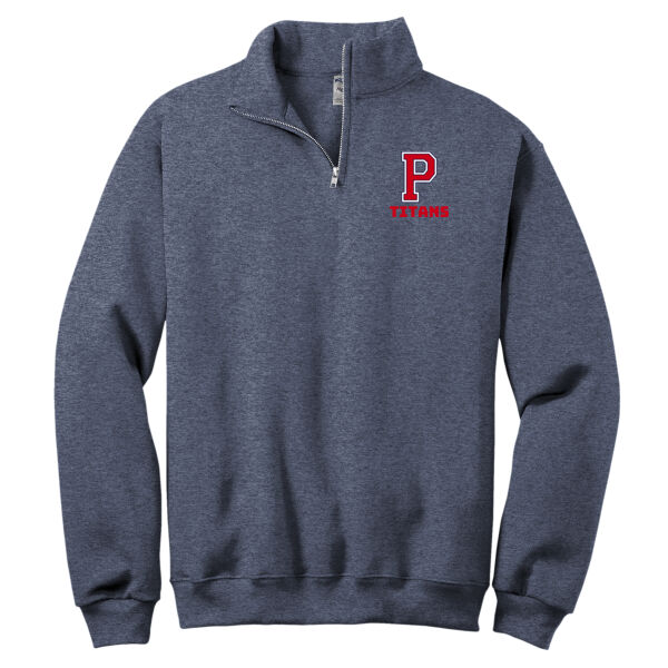 P Logo w Titans - NuBlend ® 1/4 Zip Cadet Collar Sweatshirt Thumbnail